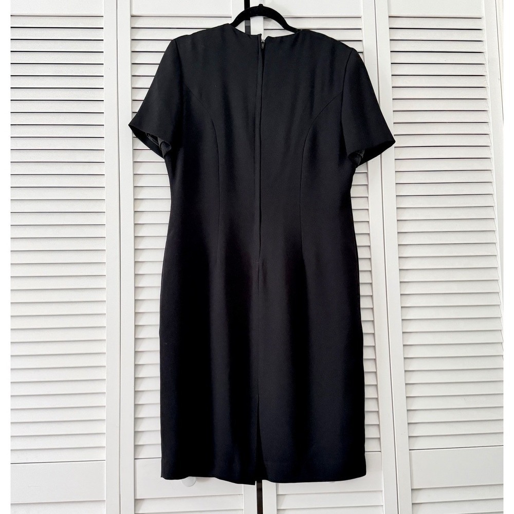TALBOTS Women's A Line Classic Short Sleeve Black‎ Dress Size 12 - Picture 4 of 8